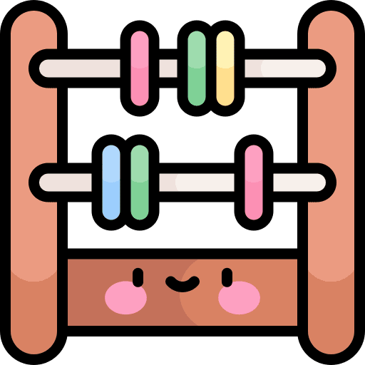 Abacus calculating mathematic study icon