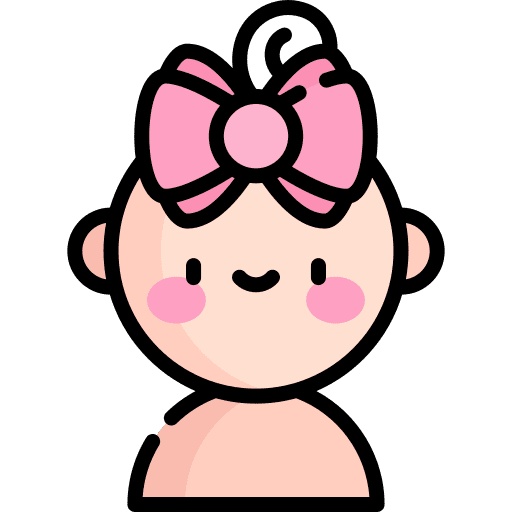 Baby girl girl kid and baby people icon