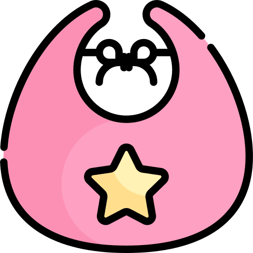 Bib bib kid and baby baby clothes icon