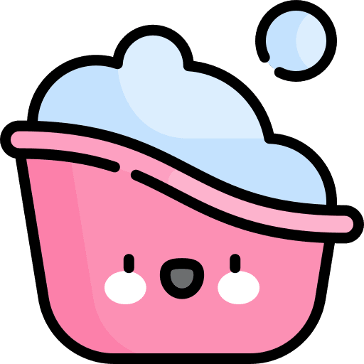 Baby bath tub bubbles furniture and household kid and baby icon Baby bath tub bubbles furniture and household kid and baby icon