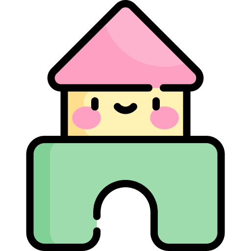 Blocks pieces construction castle icon Blocks pieces construction castle icon