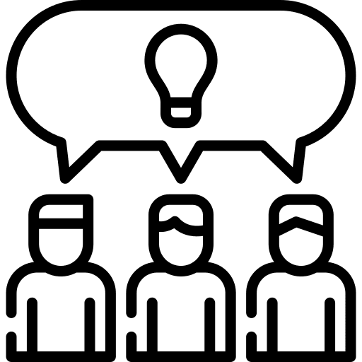 Idea merger group members icon
