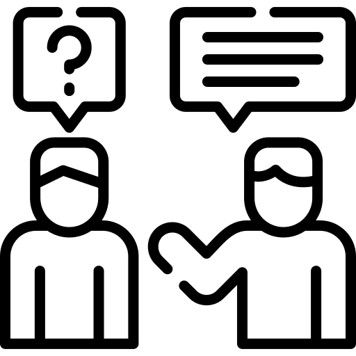 Talking communications face to face conversation icon
