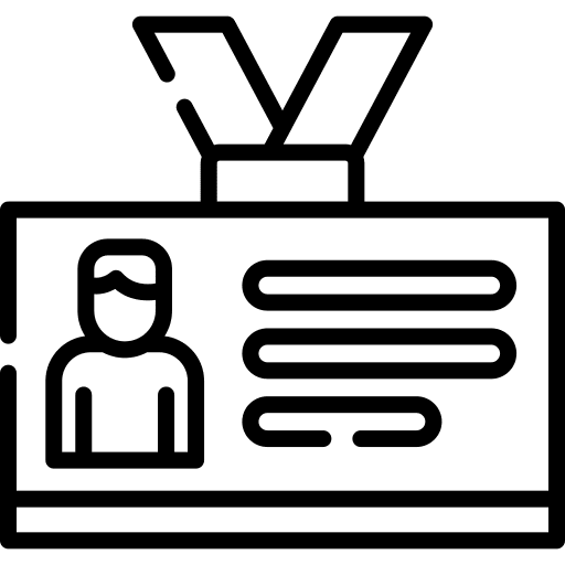 Badge identification profile photo icon Badge identification profile photo icon