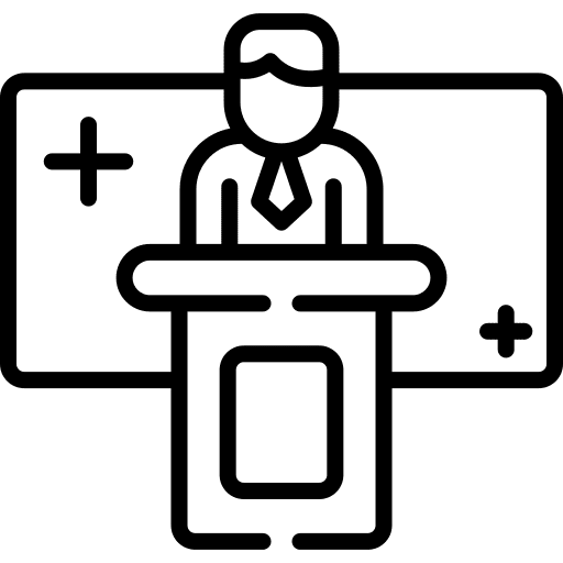 Briefing manager professional conference icon Briefing manager professional conference icon