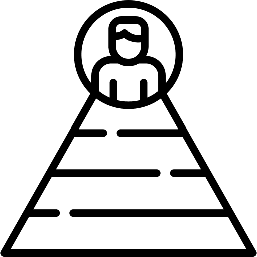 Pyramid finance and business employee career icon Pyramid finance and business employee career icon