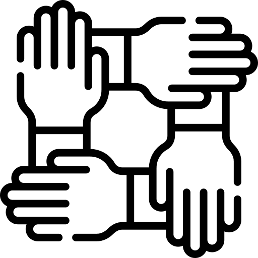 Support hand help mutual icon Support hand help mutual icon