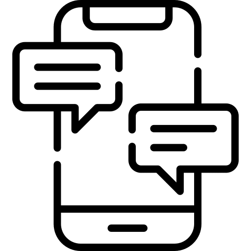 Chat cellphone smartphone conversation icon Chat cellphone smartphone conversation icon