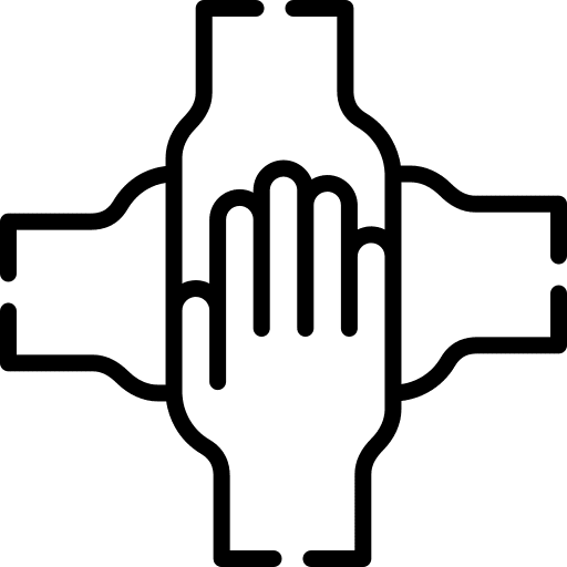 Cooperation teamwork hands and gestures aid icon Cooperation teamwork hands and gestures aid icon