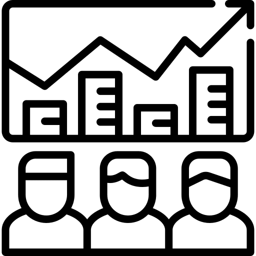 Graph team teamwork statistics icon Graph team teamwork statistics icon