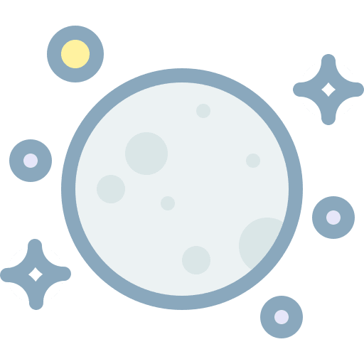 Full moon meteorology moon phase astronomy icon