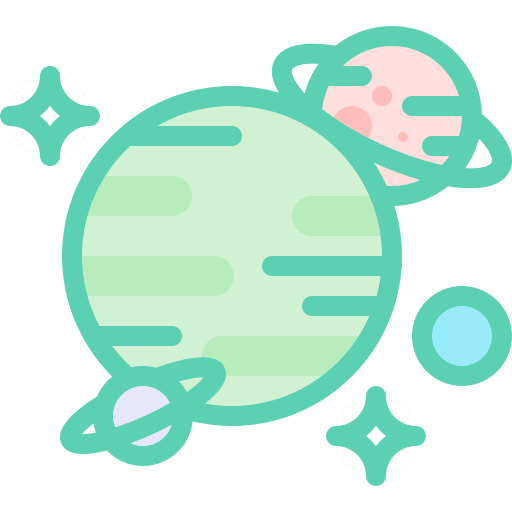 Planets earth world space icon