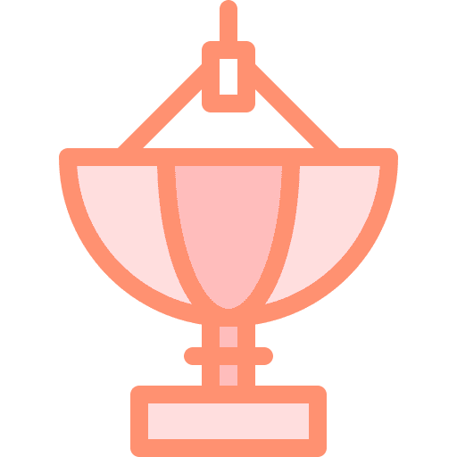 Satellite dish technology radar antenna icon