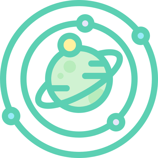 Planet solar system planet nature icon