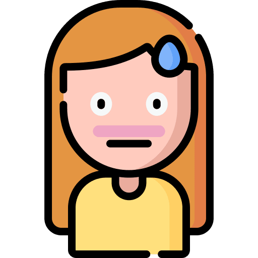 Shame girl worried oops icon