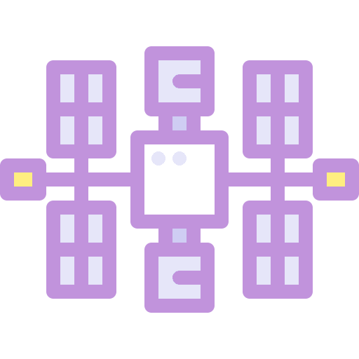 Space station technology nature astronomy icon