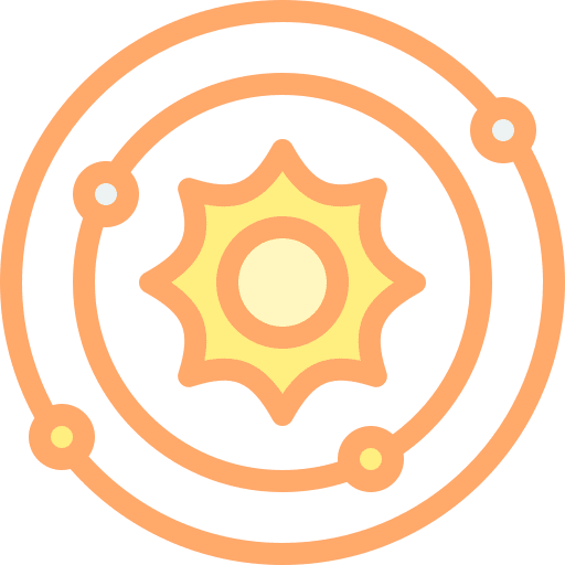 Sun education space solar system icon