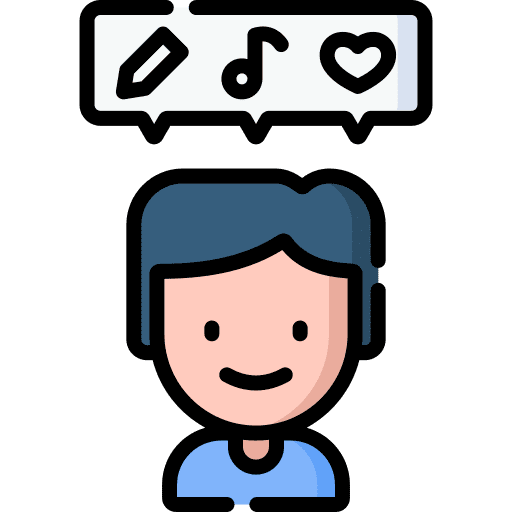 Interests people interests man icon