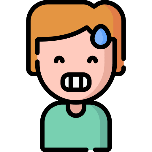 Tense feelings anxious avatar icon