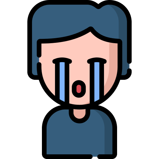 Crying sad cry feelings icon