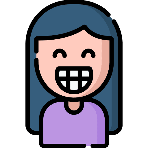 Smile people face woman icon