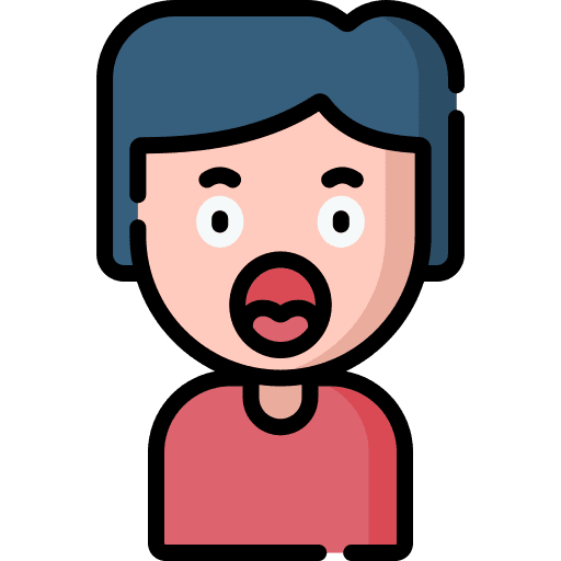 Surprised man surprised boy icon