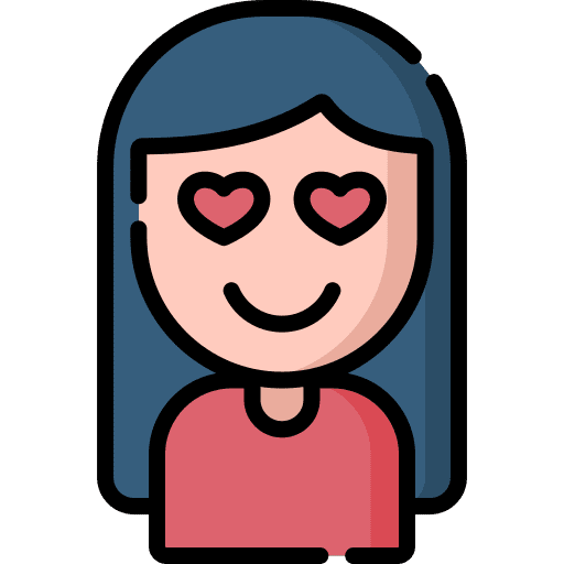 Fall in love love and romance love woman icon