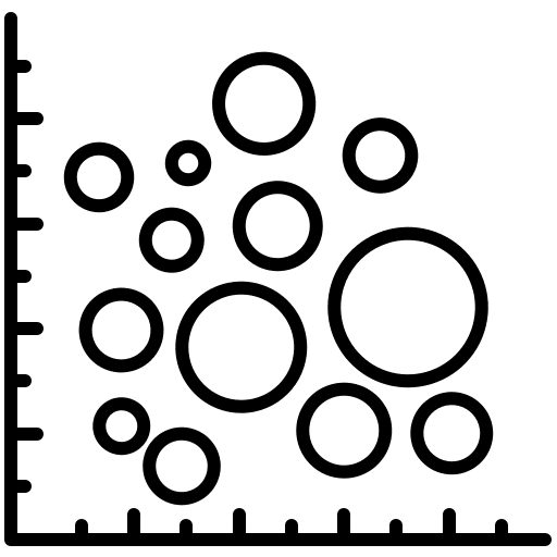 Chart scatter scatter plot chart icon