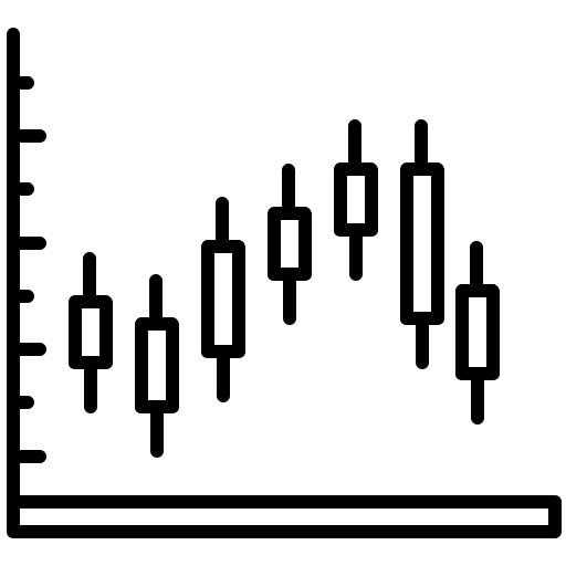 Plot graph box analytics icon