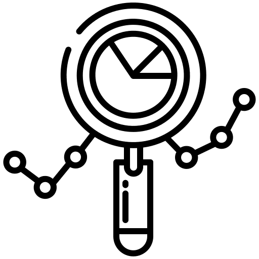 Search business and finance data analytics icon Search business and finance data analytics icon