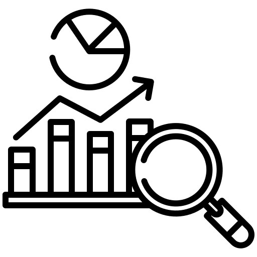 Search revenue loupe growth icon Search revenue loupe growth icon