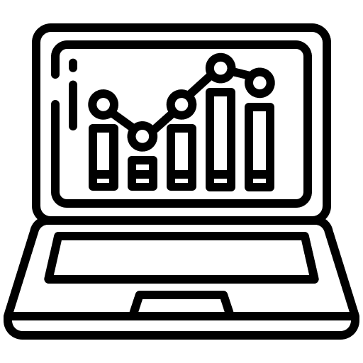 Laptop business and finance laptop report icon Laptop business and finance laptop report icon