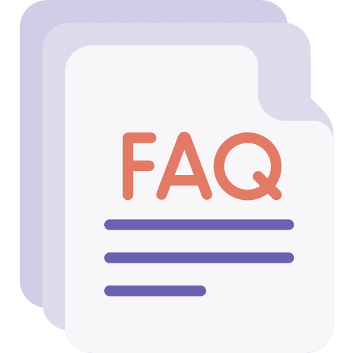 Faq files and folders questionnaire document icon