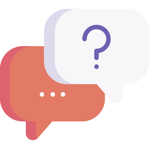Faq question mark conversation communications icon
