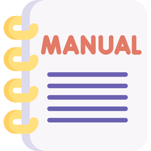 Manual book manual process notebook icon