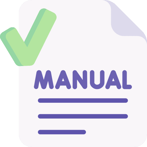 Manual manual process manual files and folders icon