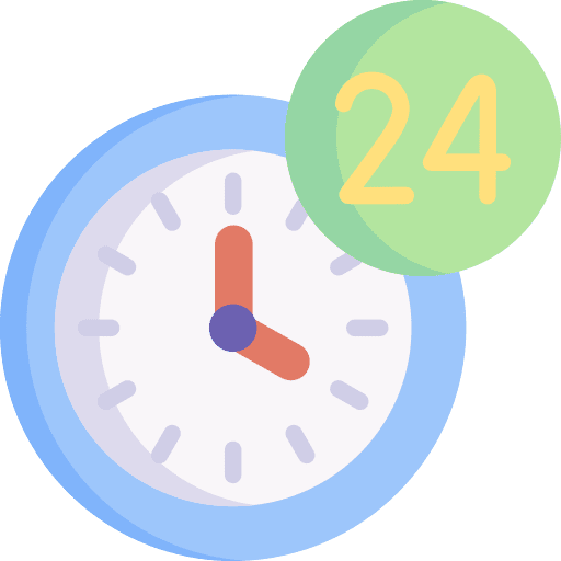 24 hours support convenience watch clock icon 24 hours support convenience watch clock icon