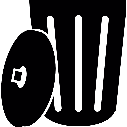 Open dustbin trash rubish garbage icon