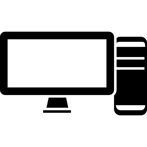 Computer and monitor desktop computer office material screen icon