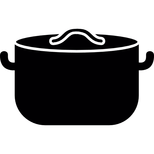 Pot with handles food utensil cooking icon