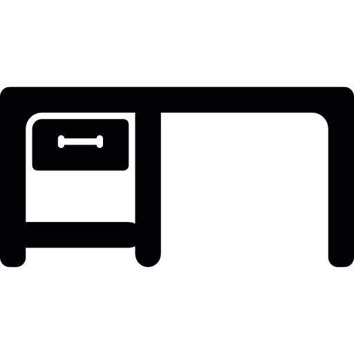 Study desk table wood furniture icon