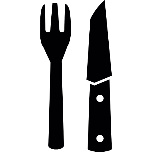 Fork and knife cutlery food fork icon