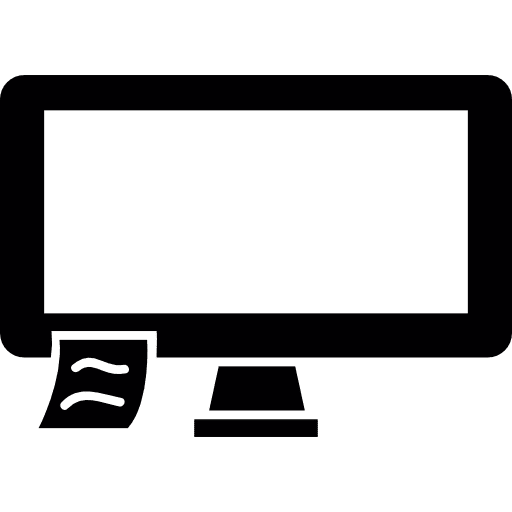 Tv and post it furniture television screen icon