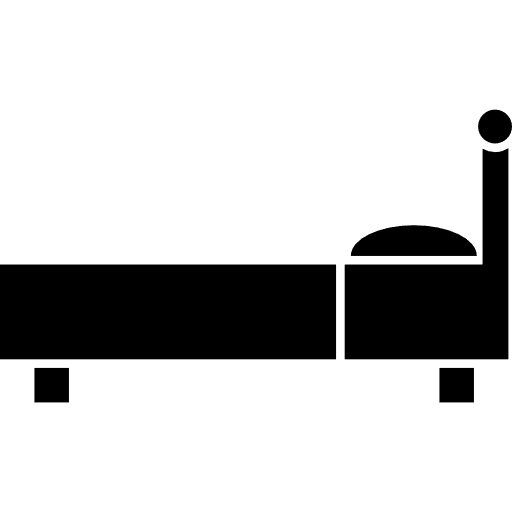 Bed profile sleep bedroom relax icon