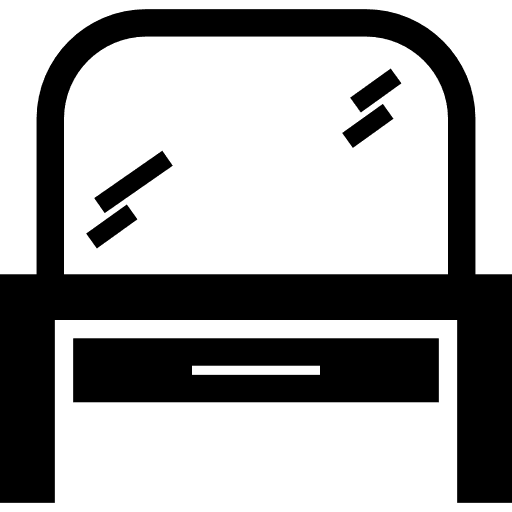 Boudoir dressing table beauty desk mirror icon