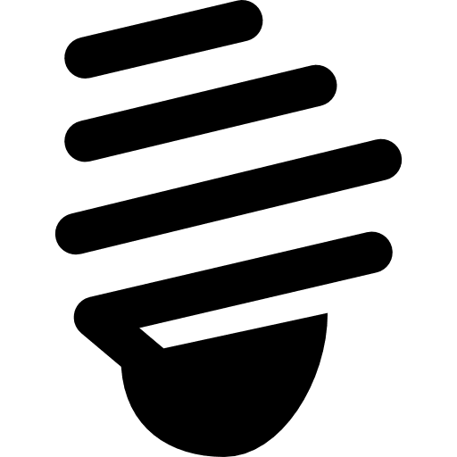Spiral light bulb light electric idea icon