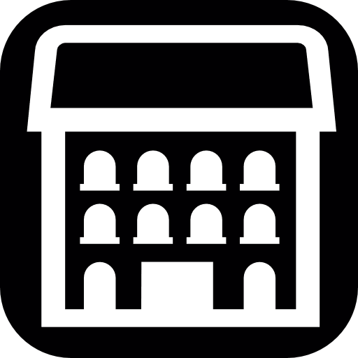 Mansion inside a square home house architecture icon