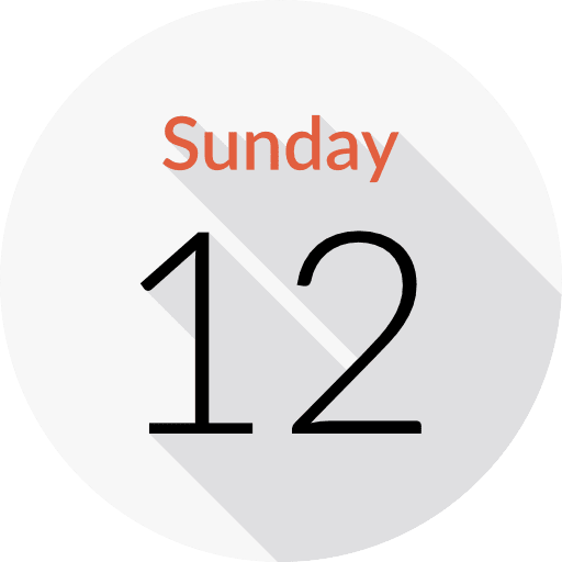 Calendar date time and date calendar icon