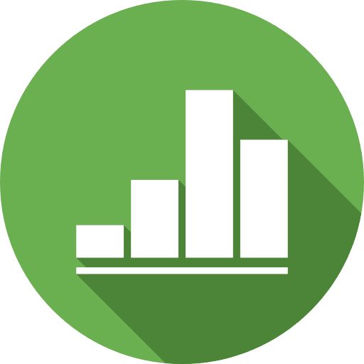 Numbers bar chart numbers brands and logotypes icon