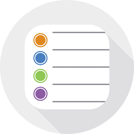 Reminders list apple logo icon